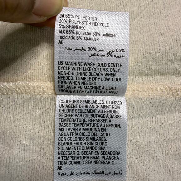 And Now This Textured Knit Crop Top Tanl Size XL Beige Minimalistic Cottagecore - Picture 7 of 8